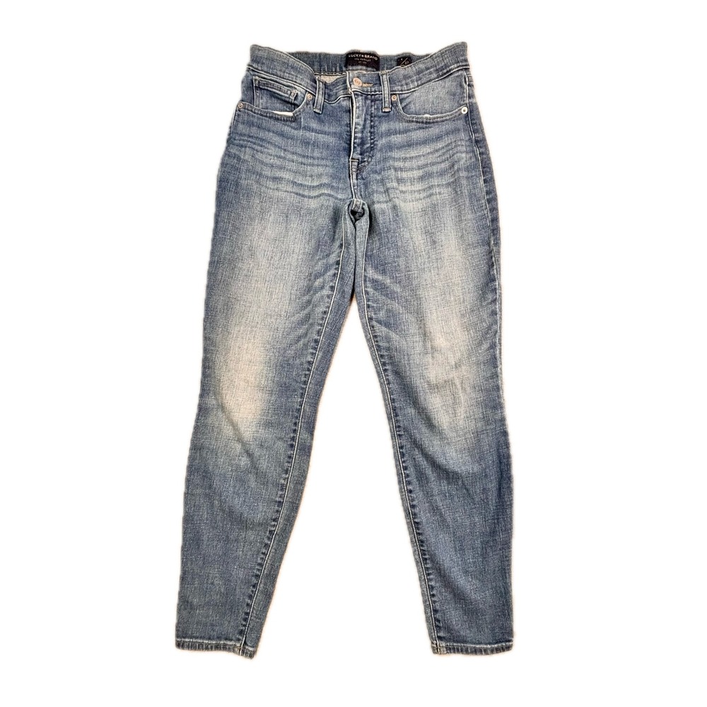 Lucky Brand Ava Mid Rise Skinny Jeans Blue Medium Wash Denim‎ Size 4/27 Regular